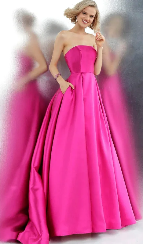 Festival Fashion JVN by Jovani - JVN62633 Chic Strapless Pleated Ballgown With Train Festival Fashion JVN by Jovani - JVN62633 Chic Strapless Pleated Ballgown With Train