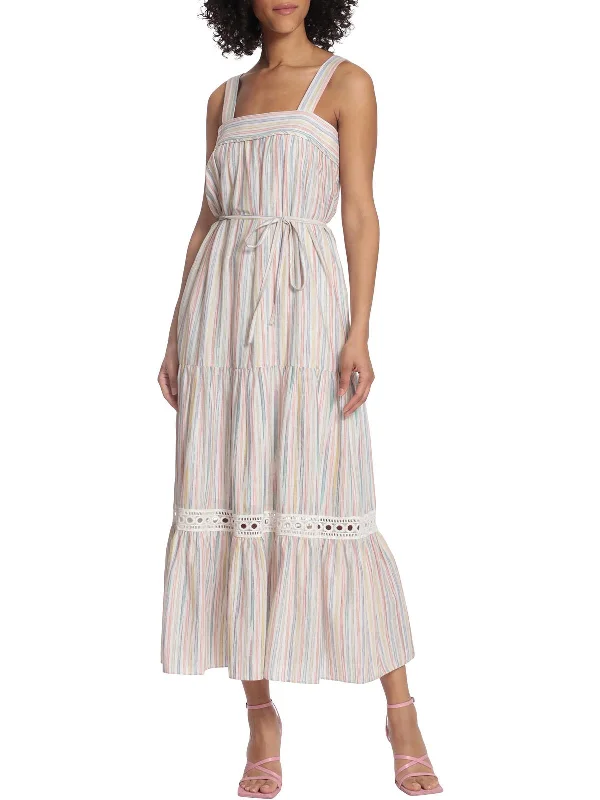 Don't Miss Out On These Must-Have Deals Womens Ladder Stitch Long Sundress