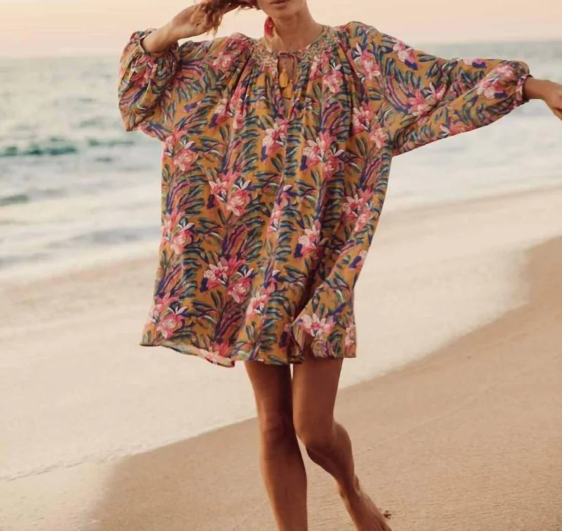 Chic Women's Clothing Janice Dress In Honey Flower
