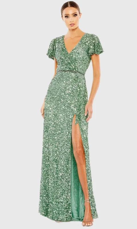 Sale On Clothing Mac Duggal A5540 - Short Butterfly Sleeve Sequin Embellished Prom Gown Sale On Clothing Mac Duggal A5540 - Short Butterfly Sleeve Sequin Embellished Prom Gown