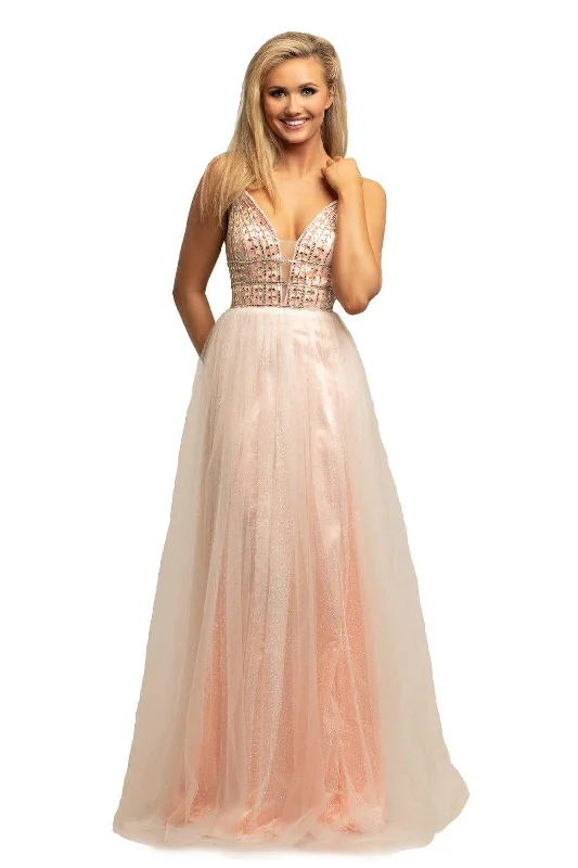 Top Deals Johnathan Kayne - 2000 Sleeveless Illusion V Neck Glitter Mesh Gown - 1 pc Petal Pink In Size 6 Available Top Deals Johnathan Kayne - 2000 Sleeveless Illusion V Neck Glitter Mesh Gown - 1 pc Petal Pink In Size 6 Available