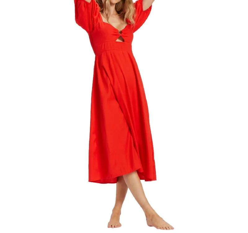 Cool Prices Lovers Lane Dress In Rad Red