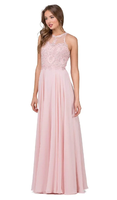 Exclusive Discounts Dancing Queen - 2234 Sleeveless Illusion Jewel Lace Ornate Prom Gown Exclusive Discounts Dancing Queen - 2234 Sleeveless Illusion Jewel Lace Ornate Prom Gown