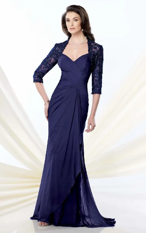 Relaxed Fashion Montage by Mon Cheri - 214943 Criss Cross Ruched Lace Evening Gown - 1 pc. Wine in Size 12 Available Relaxed Fashion Montage by Mon Cheri - 214943 Criss Cross Ruched Lace Evening Gown - 1 pc. Wine in Size 12 Available