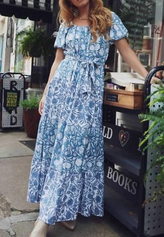 Alluring Design Jude Dress In Sea Smitten Blue