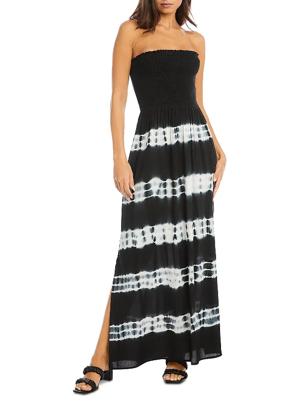 Latest Trends Womens Tie-Dyed Smocked Top Sundress