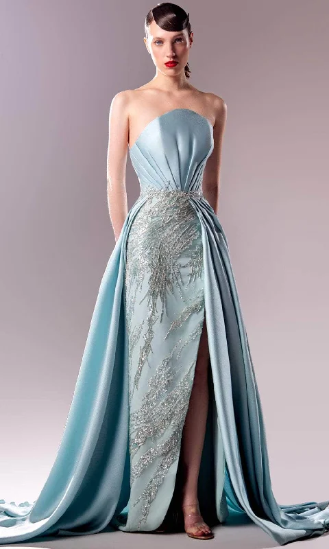 Versatile Wardrobe Essentials MNM Couture G1627 - Strapless Inverted Scoop Neck Gown Versatile Wardrobe Essentials MNM Couture G1627 - Strapless Inverted Scoop Neck Gown