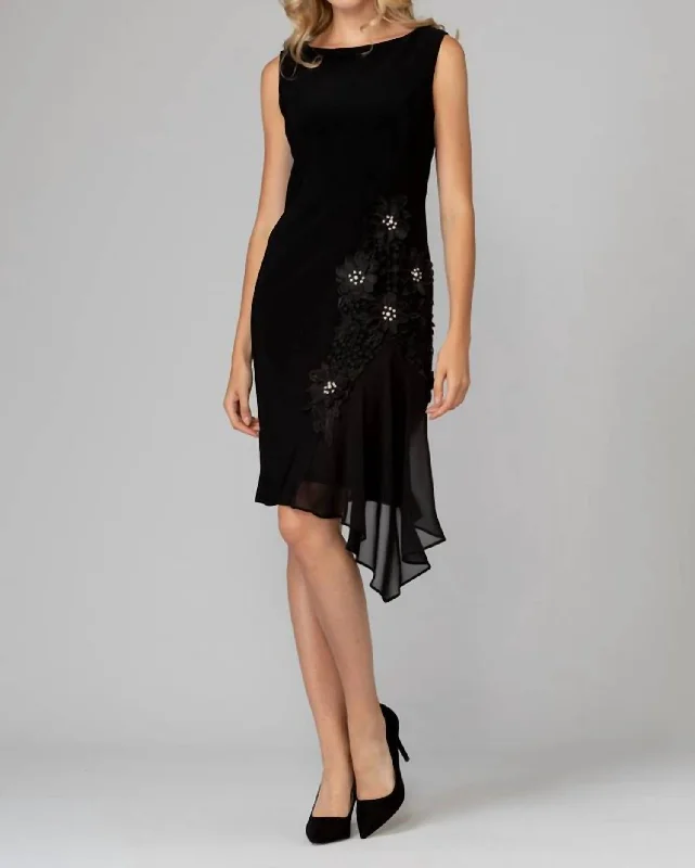 Women's Functional Outfit For Outdoor Activities Sleveless Dress In Black