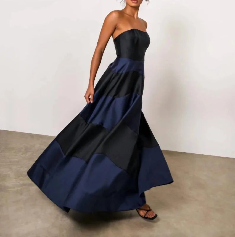Affordable Women's Fashion Rena Dress In Navy/black