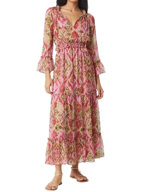 Charming Women's Holiday Apparel Lucinda Dress In Summer Ikat