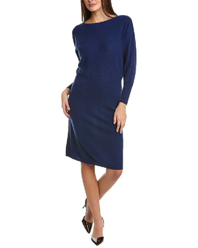 Plus-Size Women's Garments sofiacashmere Off-the-Shoulder Cashmere Dress