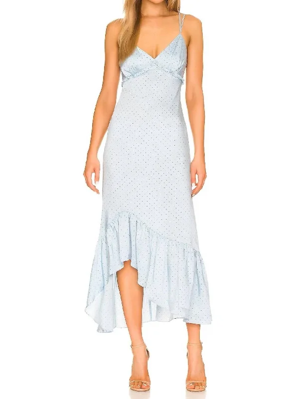 Effortless Chic Apparel Lizzia Slip Dress In Powder Blue
