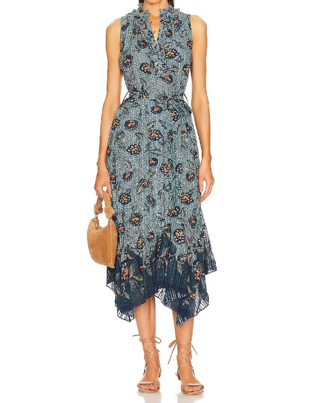 Flash Discount Beverly Dress In Cornflower Print