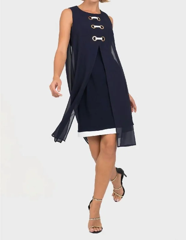 Crazy Discounts, Hurry Up Nautical Dress In Navy