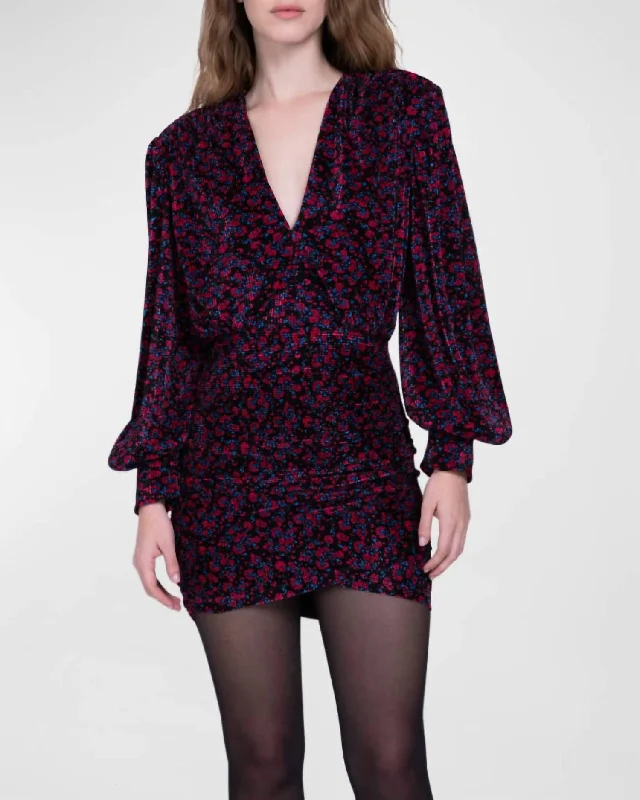 High End Designer Brands Discount Capella Dress In Black Print