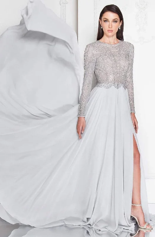 Online Boutique Clothing Terani Couture - 1813M6703 Shimmering Long Sleeve Evening Gown Online Boutique Clothing Terani Couture - 1813M6703 Shimmering Long Sleeve Evening Gown