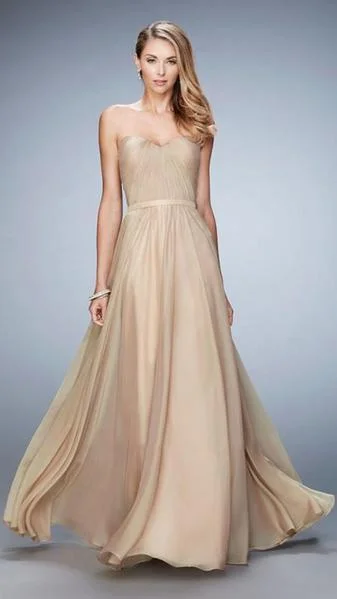 Winter Wardrobe Clearance La Femme - Strapless Shirred Sweetheart Gown 20808 - 1 pc Nude In Size 14 Available Winter Wardrobe Clearance La Femme - Strapless Shirred Sweetheart Gown 20808 - 1 pc Nude In Size 14 Available