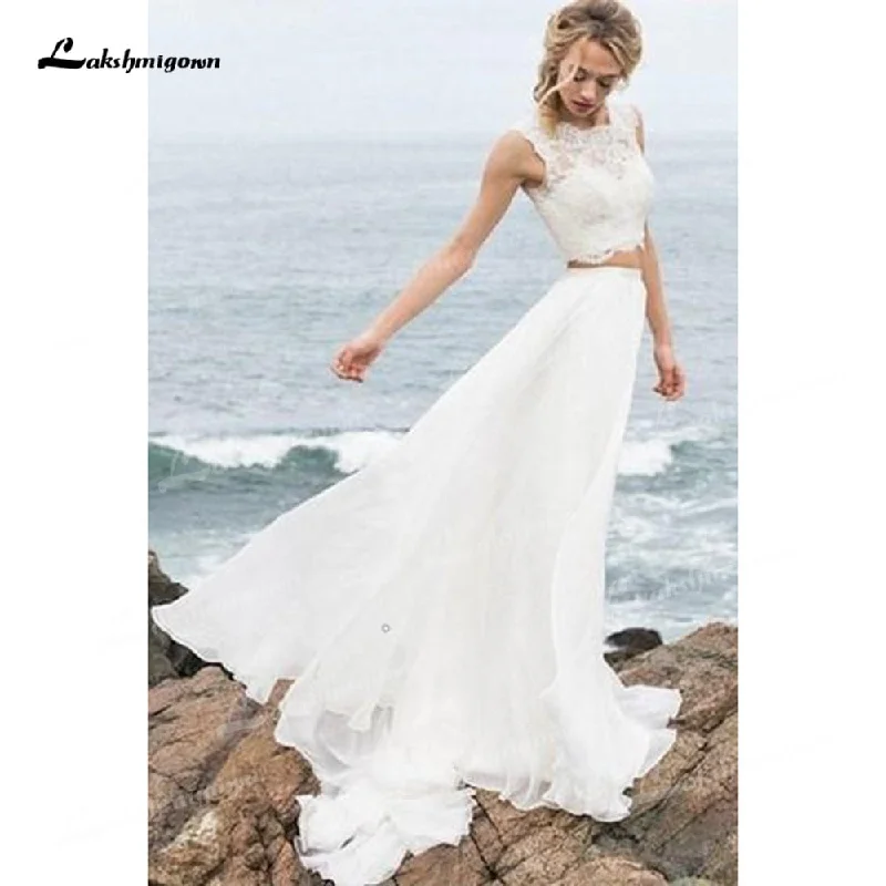 Best Sellers Roycebridal Two Piece Chiffon A-Line Boho Wedding Dresses O-Neck Cap Short Sleeve Sweep/Brush Train Bride Gowns Appliques Pleats Lace Simple Best Sellers Roycebridal Two Piece Chiffon A-Line Boho Wedding Dresses O-Neck Cap Short Sleeve Sweep/Brush Train Bride Gowns Appliques Pleats Lace Simple