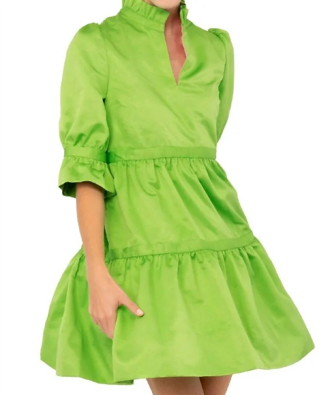 Father's Day Deals Teardrop Dress - Faille In Kelly