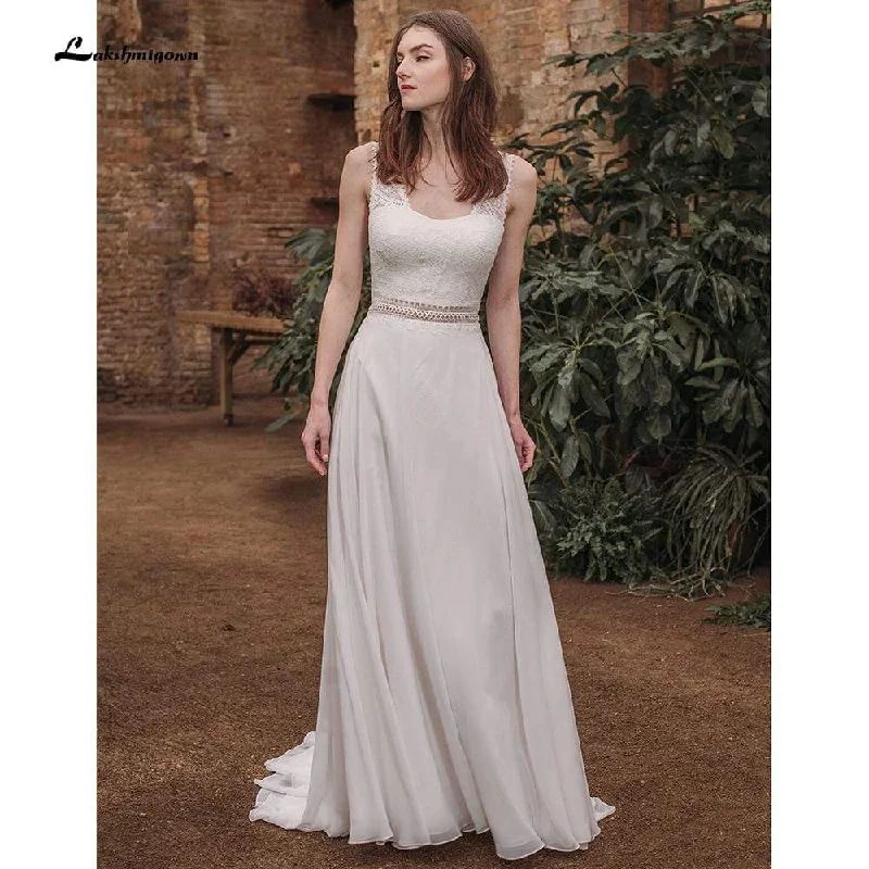 Must-Have Styles Roycebridal Sleeveless Open Back Lace Bocide Chiffon Wedding Dresses Must-Have Styles Roycebridal Sleeveless Open Back Lace Bocide Chiffon Wedding Dresses