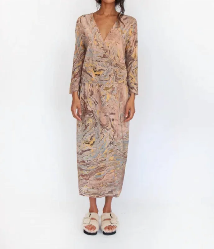 Sales For Clothes Julia Water Marble Dress In Rose Quartz