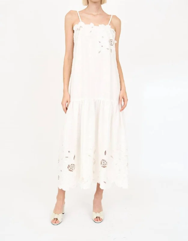 Best Deals Of The Season Avery Dress In Ivory Embroidery