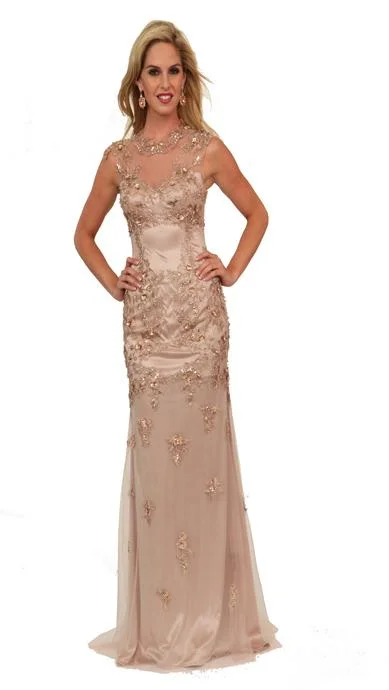 Fashionista Favorites Atria Dresses - Ac667542 Jewel Neck Gown - 1 pc Dusty Rose in Size 2 Available Fashionista Favorites Atria Dresses - Ac667542 Jewel Neck Gown - 1 pc Dusty Rose in Size 2 Available