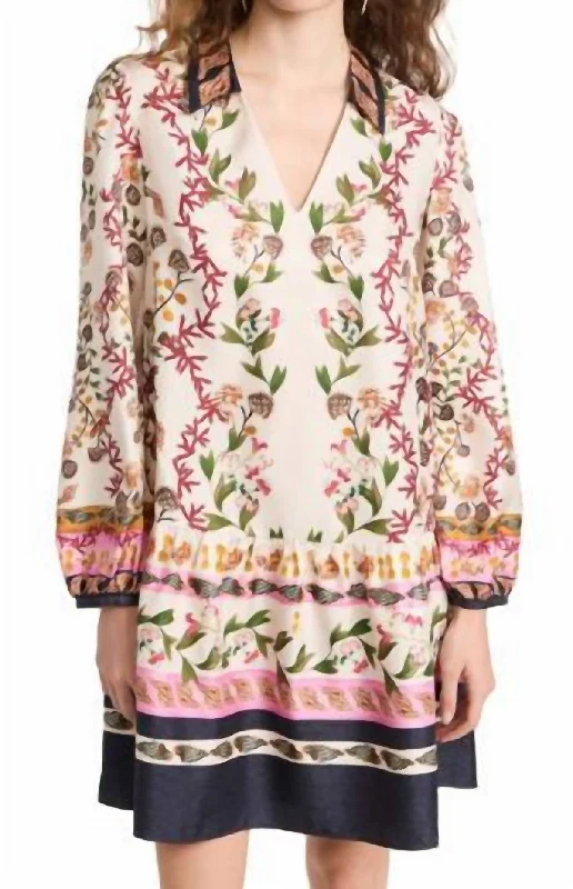 Chic Everyday Wear Jas Dress In Sea Fauna