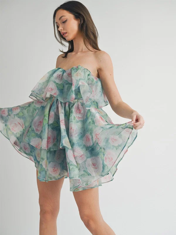 Additional Time-Limited Offers WOMEN'S SLEEVELESS FIT & FLARE TIERES FLORAL MINI DRESS Additional Time-Limited Offers WOMEN'S SLEEVELESS FIT & FLARE TIERES FLORAL MINI DRESS