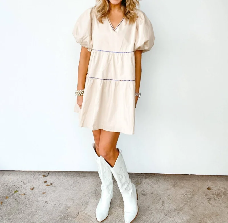 Classic Women's Clothing Styles Tipsy Cowgirl Dress In White