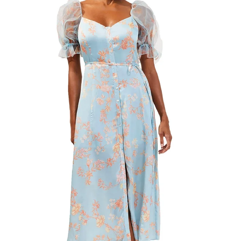 Comfort First Women's Fashion Elitan River Diana Drape Dress In Blue