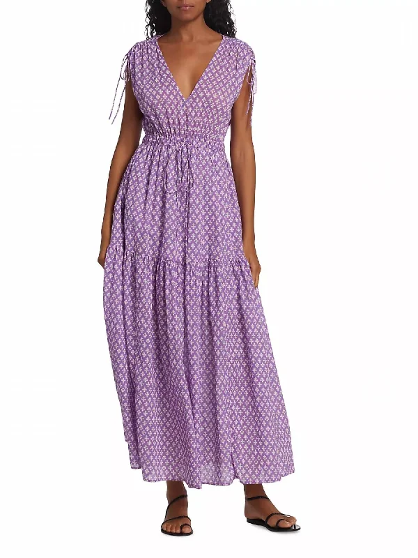 Exclusive Discount Cecily Dress In Purple Clover