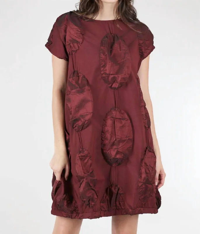 Fashion For Every Occasion Simona Disc Dress In Garnet