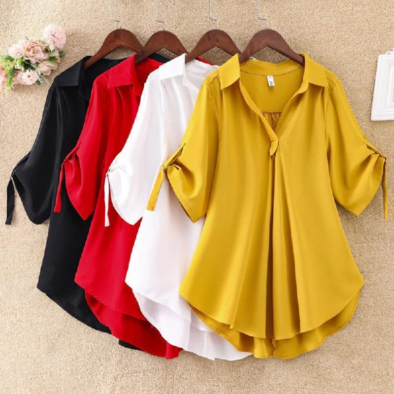 Modern Women’s Fashion with Vintage Touches Women's Tunic Button 4XL Long Shirts Fashion Designer T-Shirts (Plus Size) Modern Women’s Fashion with Vintage Touches Women's Tunic Button 4XL Long Shirts Fashion Designer T-Shirts (Plus Size)