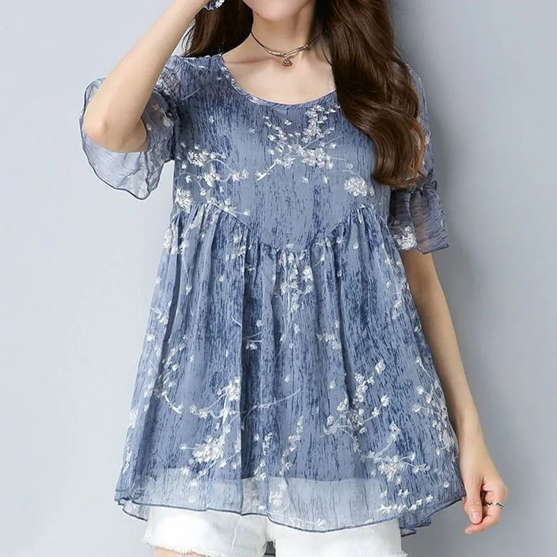 Clothing Online Women's Floral 6XL Blouses Tops Fashion Designer T-Shirts (Plus Size) Clothing Online Women's Floral 6XL Blouses Tops Fashion Designer T-Shirts (Plus Size)