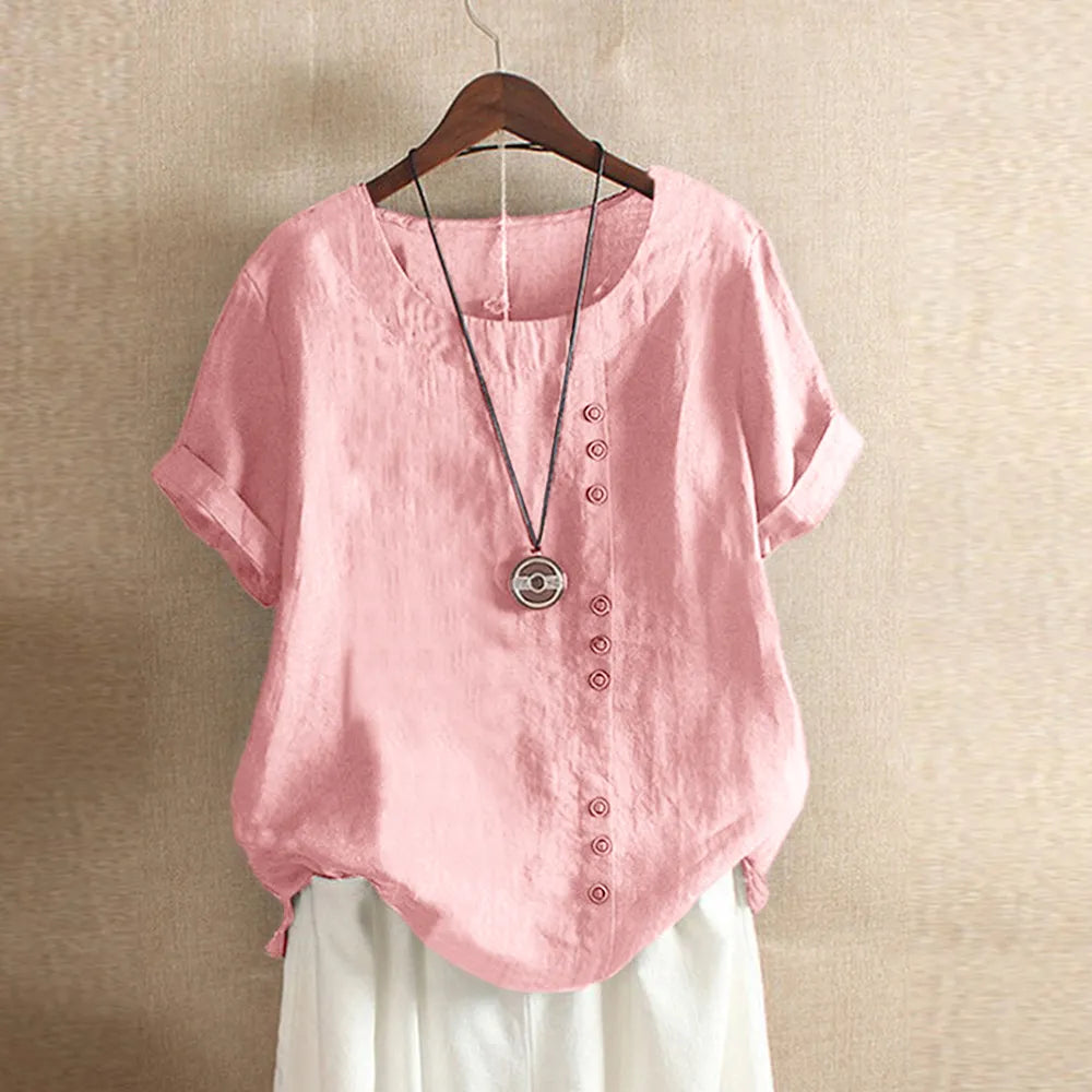 Women’s Clothing for Every Season and Trend Women's Tunic 5XL Linen Button Fashion Designer T-Shirts (Plus Size) Women’s Clothing for Every Season and Trend Women's Tunic 5XL Linen Button Fashion Designer T-Shirts (Plus Size)